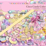 Kit Digital Circo Candy Color Meninas