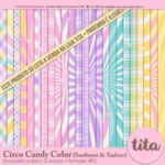 Kit Digital Papeis Circo Candy Color - Imagem 5