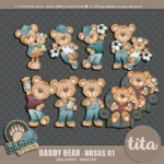 Kit Digital Papai Urso Daddy Bear - Imagem 5