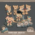 Kit Digital Papai Urso Daddy Bear - Imagem 4