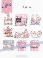 Kit Digital Combo Ilustrações e Papéis Doceria da Alice - Imagem 11