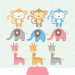 Kit Digital Animais da Selva Fofinhos