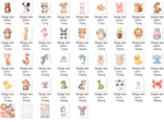 Kit Digital Animais Aquarela - Imagem 2