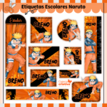 Arquivo Etiqueta Escolar NARUTO