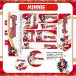 Arquivo Etiqueta Escolar MINNIE VERMELHA