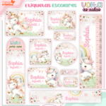 Arquivo Etiqueta Escolar UNICÓRNIO