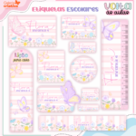 Arquivo Etiqueta Escolar BORBOLETAS