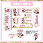 Arquivo Etiqueta Escolar MINNIE ROSA LUXO