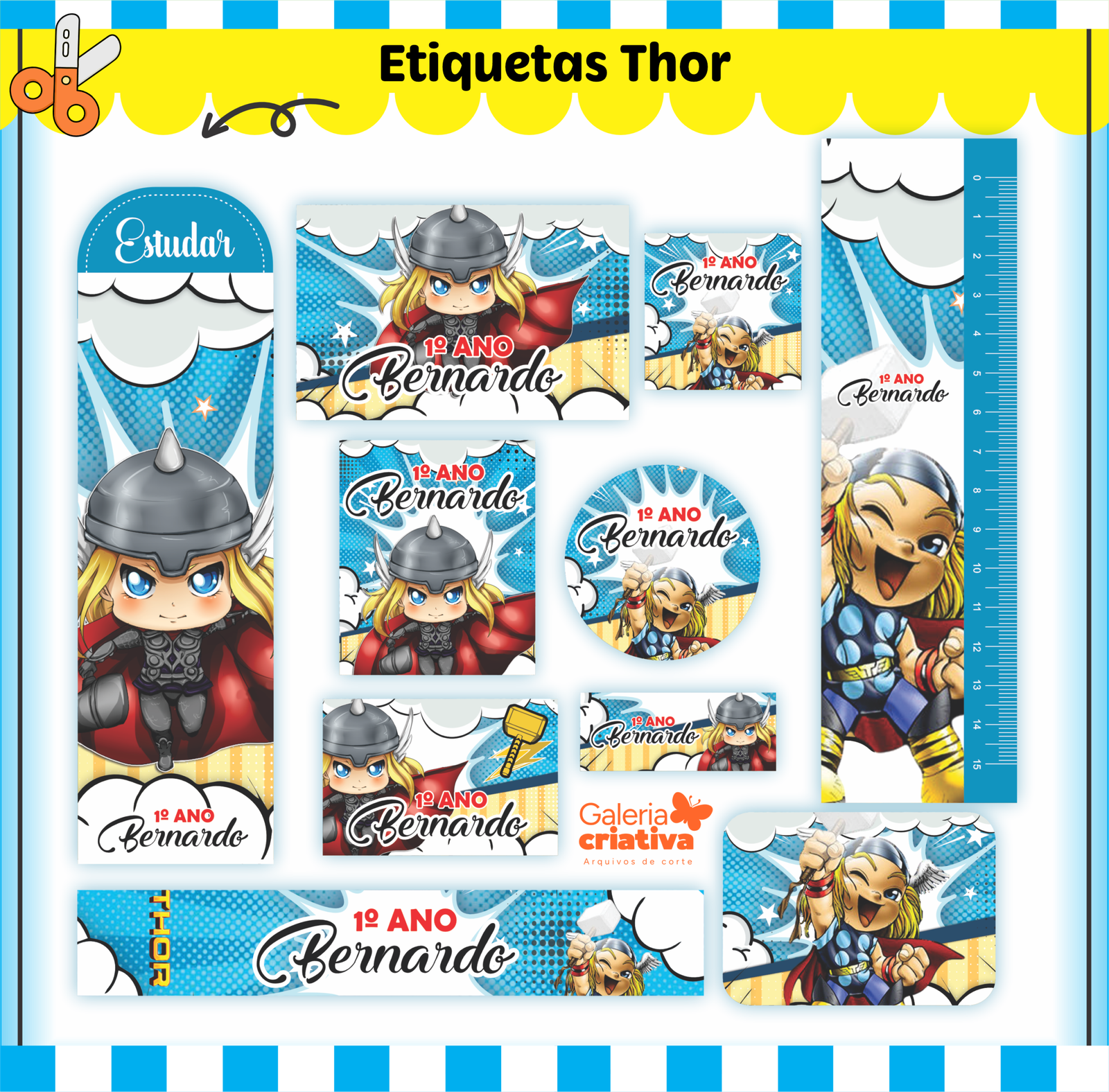 03-THOR Arquivo Etiqueta Escolar THOR - Imagem 1
