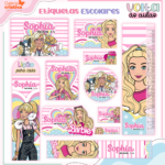 Arquivo Etiqueta Escolar BARBIE