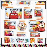 Arquivo Etiqueta Escolar  CARROS