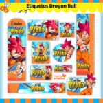 Arquivo Etiqueta Escolar DRAGON BALL