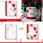 Arquivo Agenda 2027 Floral Vermelho