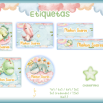 Arquivo Etiqueta Escolar DINO