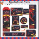 Arquivo Etiqueta Escolar HOMEM ARANHA
