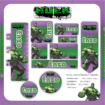 Arquivo Etiqueta Escolar HULK