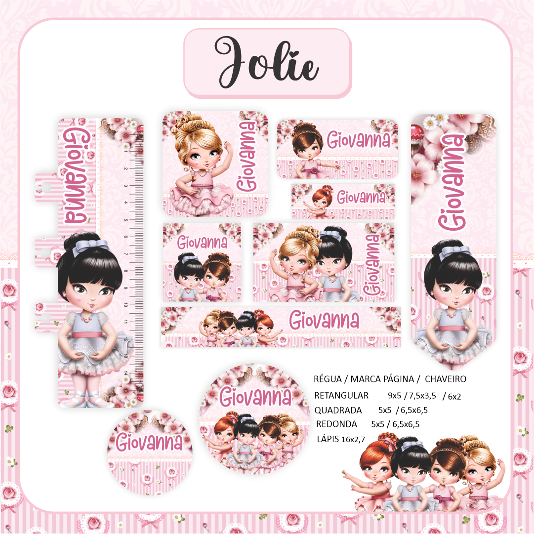 07 - JOLIE Arquivo Etiqueta Escolar JOLIE - Imagem 1