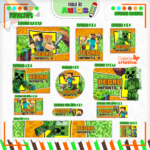 Arquivo Etiqueta Escolar MINECRAFT