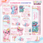 Arquivo Etiqueta Escolar STITCH