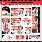 Arquivo Etiqueta Escolar MINNIE