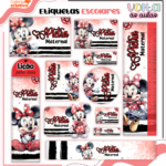 Arquivo Etiqueta Escolar MINNIE VERMELHA