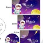 Arquivo Etiqueta Escolar Astronauta Menina