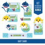Arquivo Etiqueta Escolar  Baby Shark