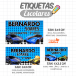 Arquivo Etiqueta Escolar HOTWEELS AZUL