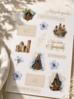 Arquivo Caderno NS Aparecida 7 + capas + miolo decorado + bolso + cartela adesivo - Imagem 3