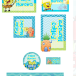 Arquivo Etiqueta Escolar Bob Esponja