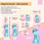 Arquivo Etiqueta Escolar  Dino baby Menina