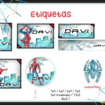 Arquivo Etiqueta Escolar HOMEM ARANHA