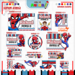Arquivo Etiqueta Escolar HOMEM ARANHA