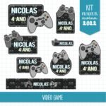 Arquivo Etiqueta Escolar  Video Game
