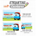 Arquivo Etiqueta Escolar LÉO O CAMINHÃO