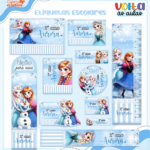 Arquivo Etiqueta Escolar FROZEN