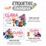 Arquivo Etiqueta Escolar DIVERTIDAMENTE MENINA