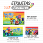 Arquivo Etiqueta Escolar DIVERTIDAMENTE UNISSEX