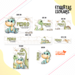 Arquivo Etiqueta Escolar DINO BOY