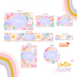 Arquivo Etiqueta Escolar FLORAL 01