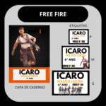 Arquivo Etiqueta Escolar FREEFIRE