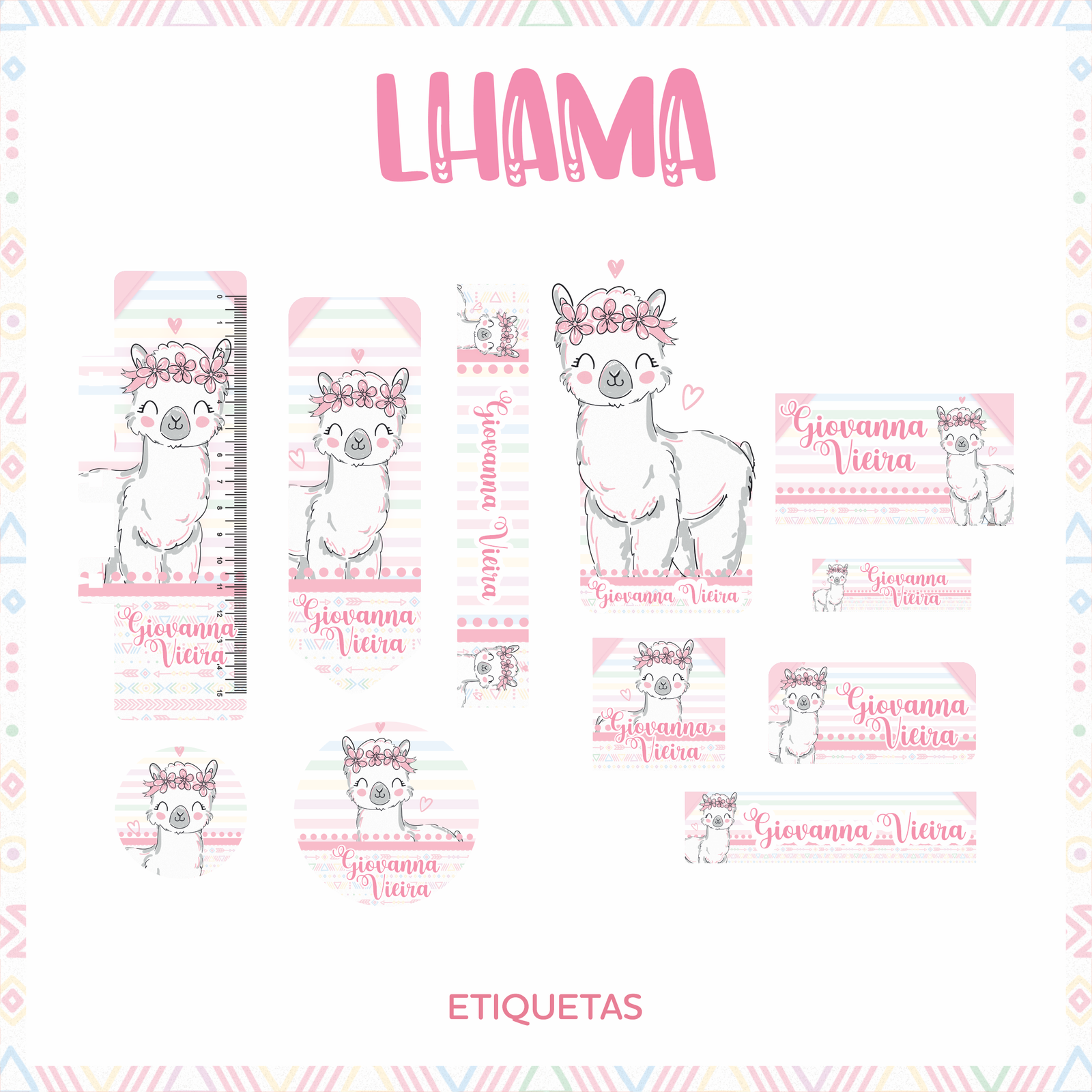 12 - LHAMA Arquivo Etiqueta Escolar LHAMA - Imagem 1