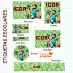 Arquivo Etiqueta Escolar  MINECRAFT