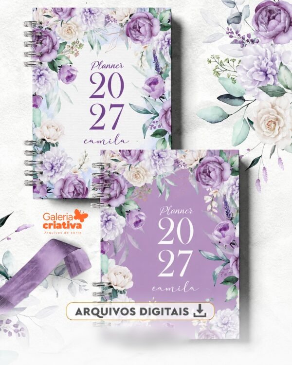 12 - Planner Violeta 2027 Arquivo Planner Violeta 2027 - Imagem 1