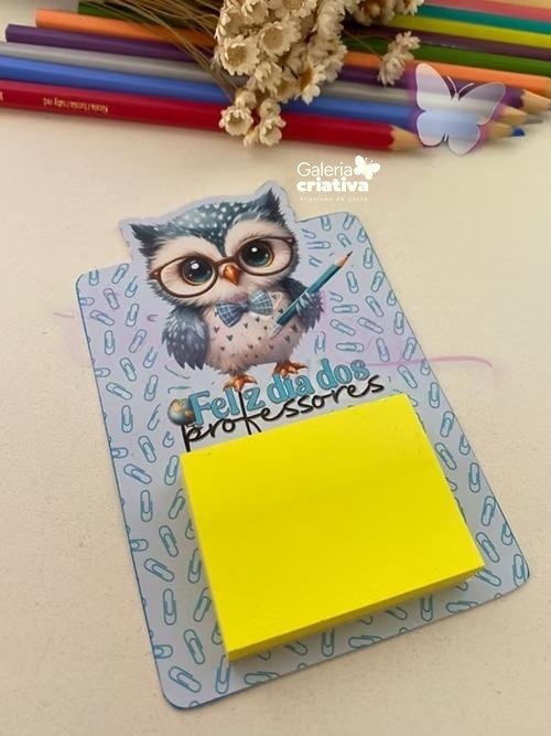12 - card post it ou mini calendario azul dia dos professo Arquivo Dia dos Professores Card Post It Azul - Imagem 1