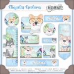 Arquivo Etiqueta Escolar Cachorrinhos