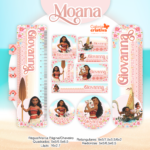 Arquivo Etiqueta Escolar MOANA