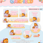 Arquivo Etiqueta Escolar GARFIELD