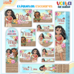 Arquivo Etiqueta Escolar MOANA