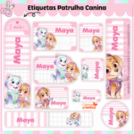 Arquivo Etiqueta Escolar PATRULHA MENINA